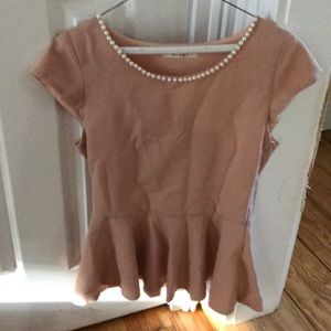 Pink peplum
